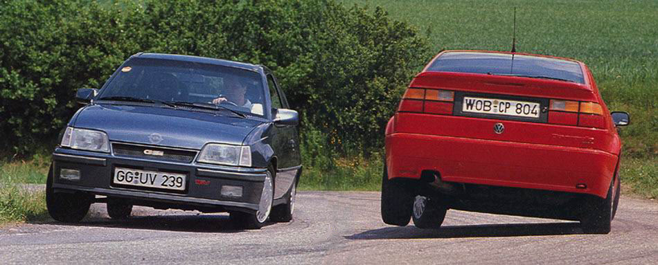 Opla Kadeta GSi 16v i VW Corrado dzieli tylko 10 KM
